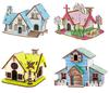 Haruju 3D Пазл Лесной домик Набор из 4 штук Деревянная поделка Игрушка Модель 3D