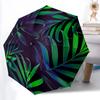 1 шт. Зонт автоматического открытия/закрытия с тропическими листьями и кнопкой в одно касание, Ветрозащитная конструкция Легкий портативный зонт для женщин и мужчин6100