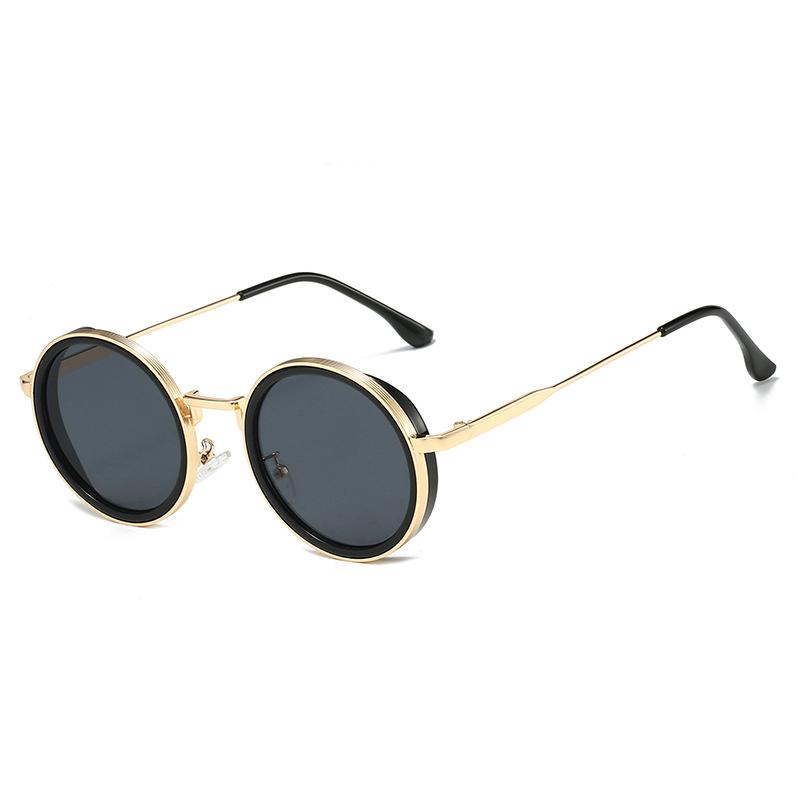 New Round Frame Retro Sunglasses For Men Punk Street Photography Sunglasses Stand For Women High-End Sunglasses M5245
