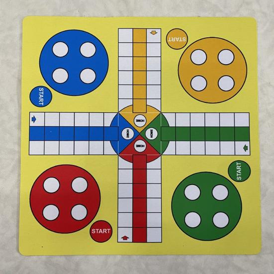 1 Set 4 Players Flying Chess Game with 35CM Rubber Chessboard 16 Chess Pieces 1 Dice Kids Adults Family Night Interactive Classic Strategy Game