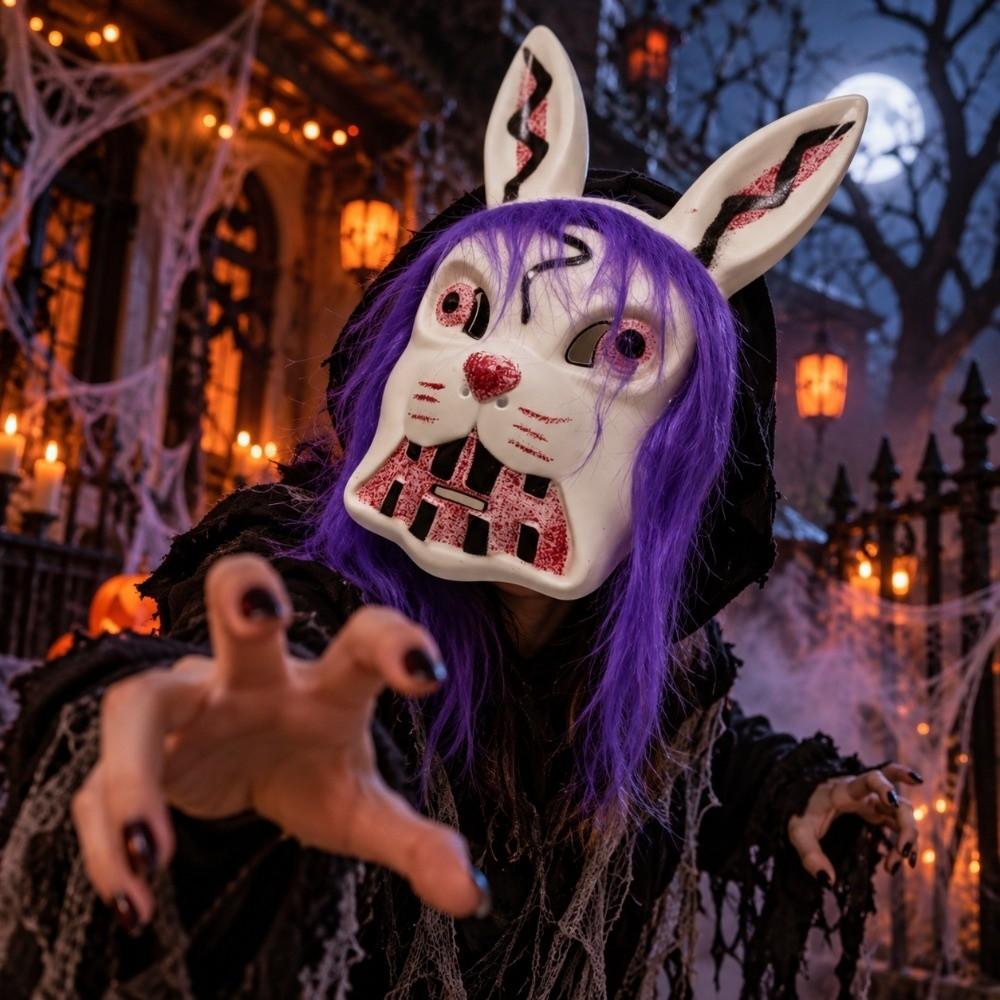 Bloody Scary Animals Mask Spooky Terrifying Cosplay Mask Halloween Rabbit Mask Halloween Party