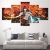 Prints Pictures Home Wall Art Modular 5 Pieces Touhou Girl Animation Poster Painting On Minimalism Canvas Living Room Decoration