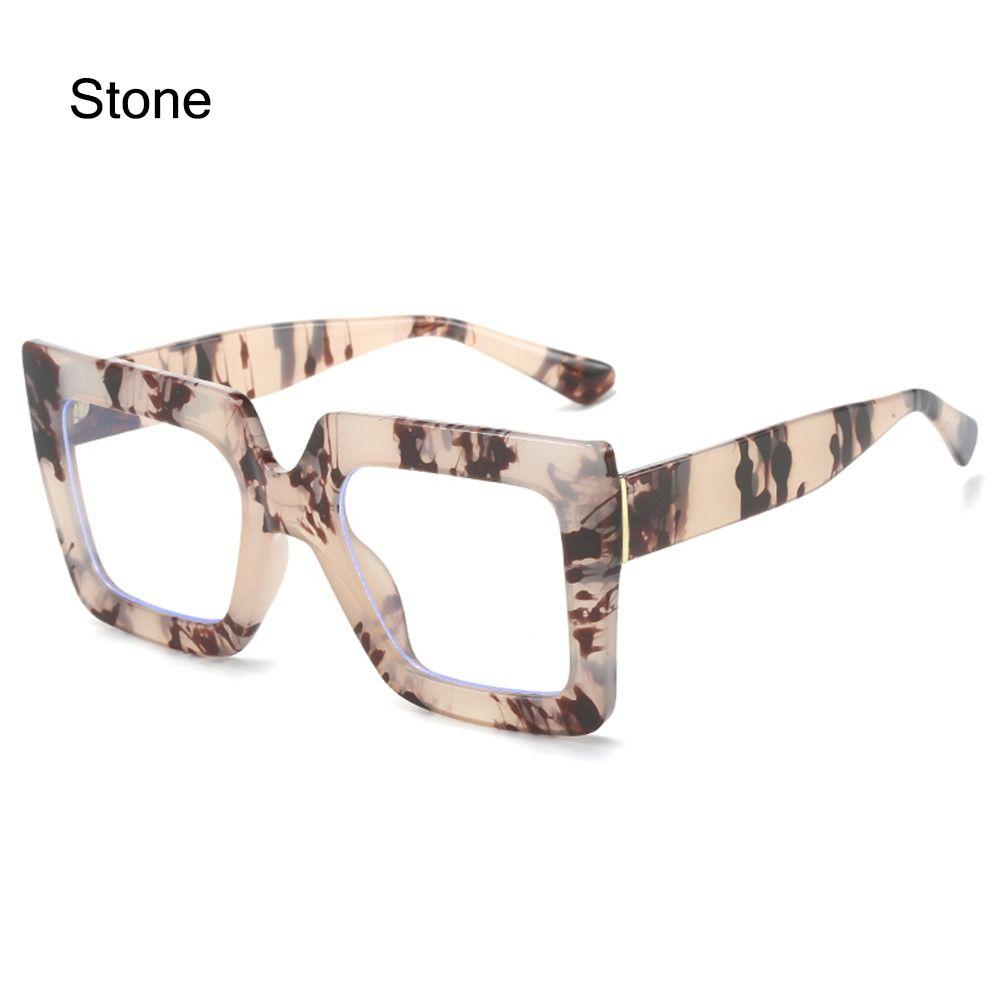 Oversized Anti-Blue Light Glasses Square Female Eyeglasses Vintage Computer Eyewear  for Women