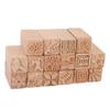 16Pcs Hand Carved Stamps Beech DIY Clay Pottery Printing Blocks Tool Craft Accessories
