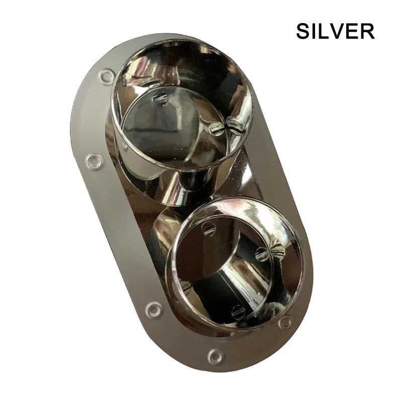 Универсальный 1 шт. задний бампер автомобиля выхлопной двойной выход хвост глушитель наконечник трубы горло наклейка декоративная для Toyota VW Honda Accessori