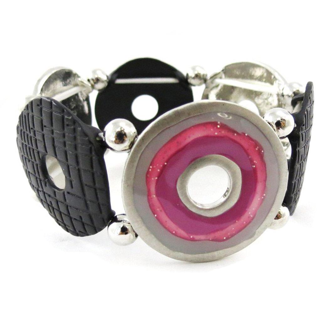 NOA [J1958] - Дизайнерский браслет «Амандин» розово-серый