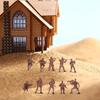 100 шт. Набор моделей солдат Игра Песочница Воин Кукла Сцена боя Пластиковая статическая модель Украшение Солдат Люди Военная модель Дети