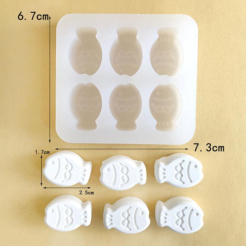 Cartoon Little Fish Snapper Roasted Cake Grinder Baked Silicone Rice Cake Mold Soap Mold Gypsum Aromatherapy