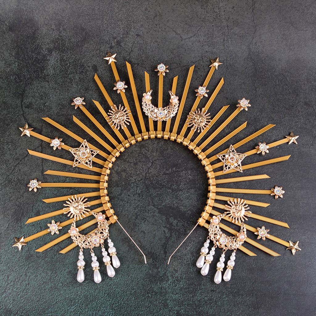 Elegant Halo Goddess Headpiece Glamorous Goddess Inspired Headband Dainty Hair Adornment For Weddings And More