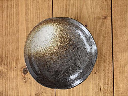 Столовая посуда East Medium Plate 17 см Black Bizen Katakuchi Kushime Японская столовая посуда