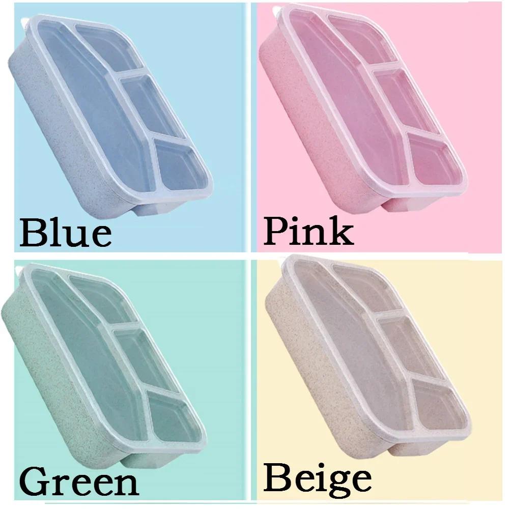 1 упаковка ланч-бокса для пикника, пшеничная солома, микроволновая печь, контейнер для еды Bento, фруктов, коробка для хранения, детский, взрослый, детский пищевой контейнер