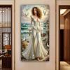 Beautiful Woman and Bird Picture Large Size Diy Diamond Art Painting New Collection Animals Full Drill Mosaic Embroidery Kits