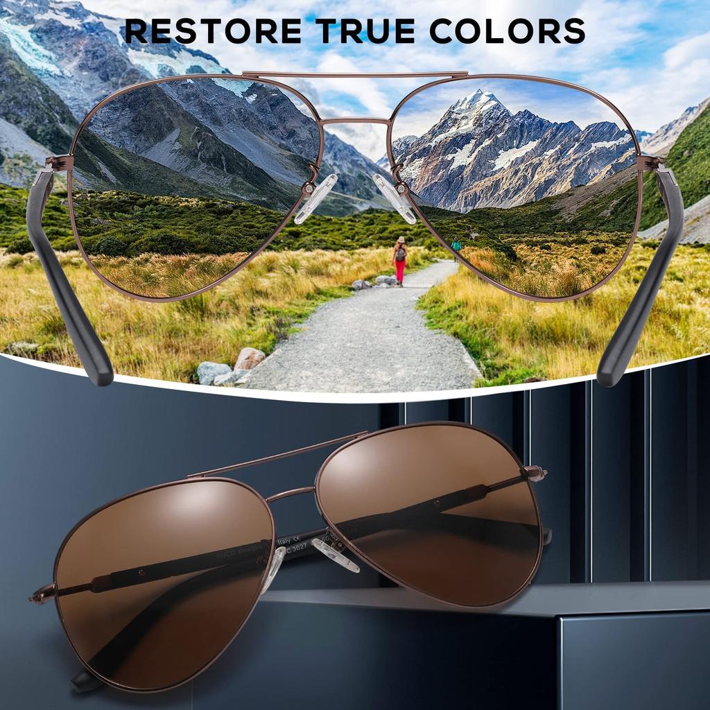 Поляризованные солнцезащитные очки UV400 Солнцезащитные очки-авиаторы Каплевидные солнцезащитные очки для мужчин Черные рыболовные вождения 3027 [DUCO] Мужские