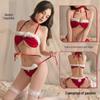 Fan Lei Christmas Plush Bikini Tie-Neck Lingerie Set