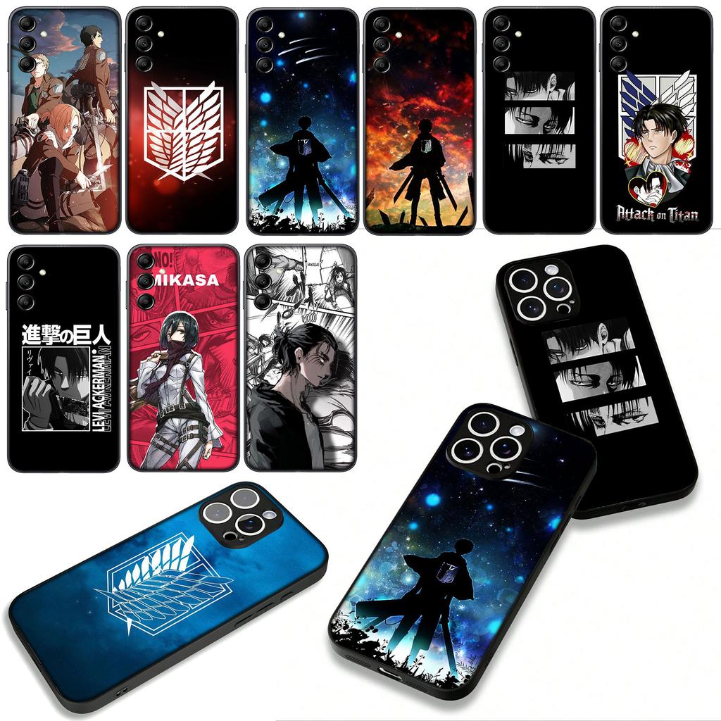 Attack Jaeger on titan Eren Anime Levi Case for Motorola Moto G04 G13 G14 G22 G23 G32 G34 G35 G64 G82 G84 G53 G72 E14 E15 E13