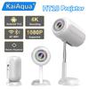 Kaiaqua Native 1080p Smart Projector 4k Video Android13 Wifi Bluetooth 1+8g Electronic Keystone Ceiling Projection Good Image