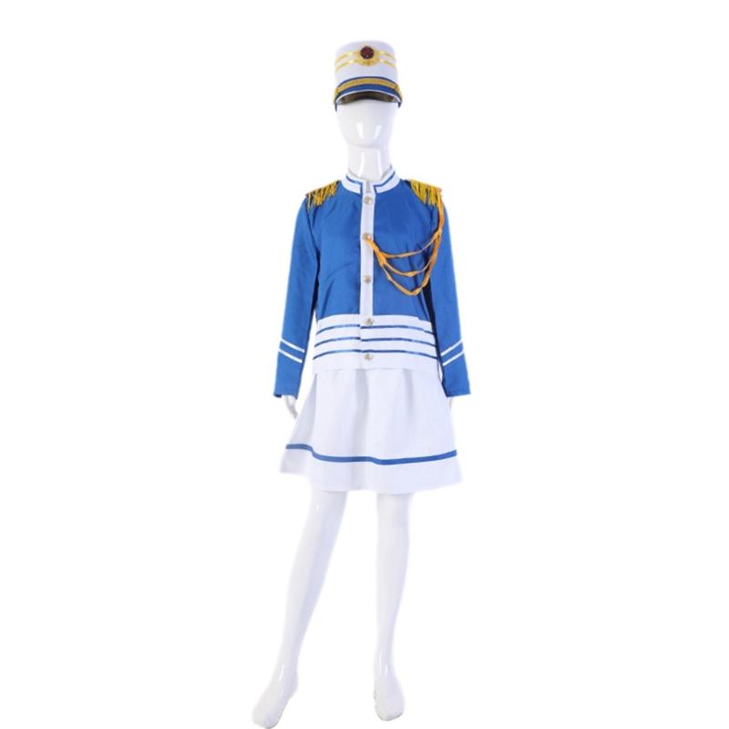 Honor Guard Wind Band Costume Set with Hat and Glove