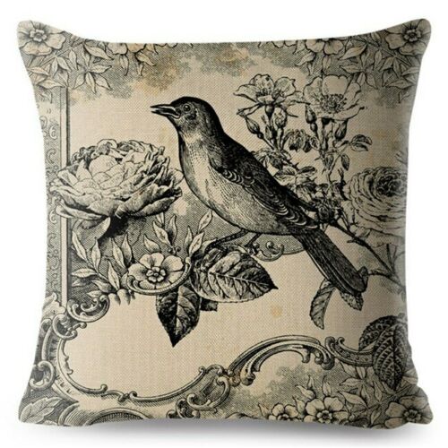 European Vintage Gothic Style Cushion Cover Flowers Print Throw Pillows Cases