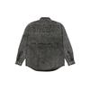 Denim Washed Shirt with Back Logo Unisex Tops Black P20SHT008