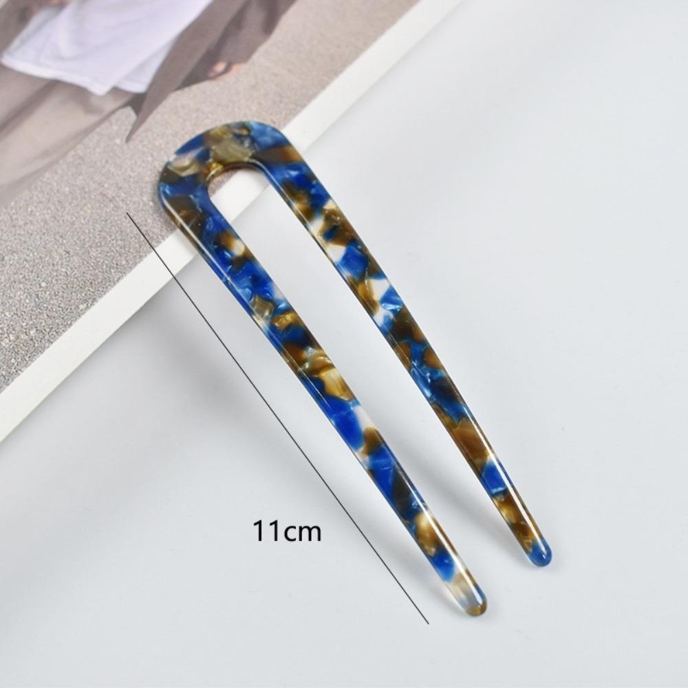 Geometric Design Hair Pins Acetate Hair Bun Fashion Hair Sticks for Women Girls