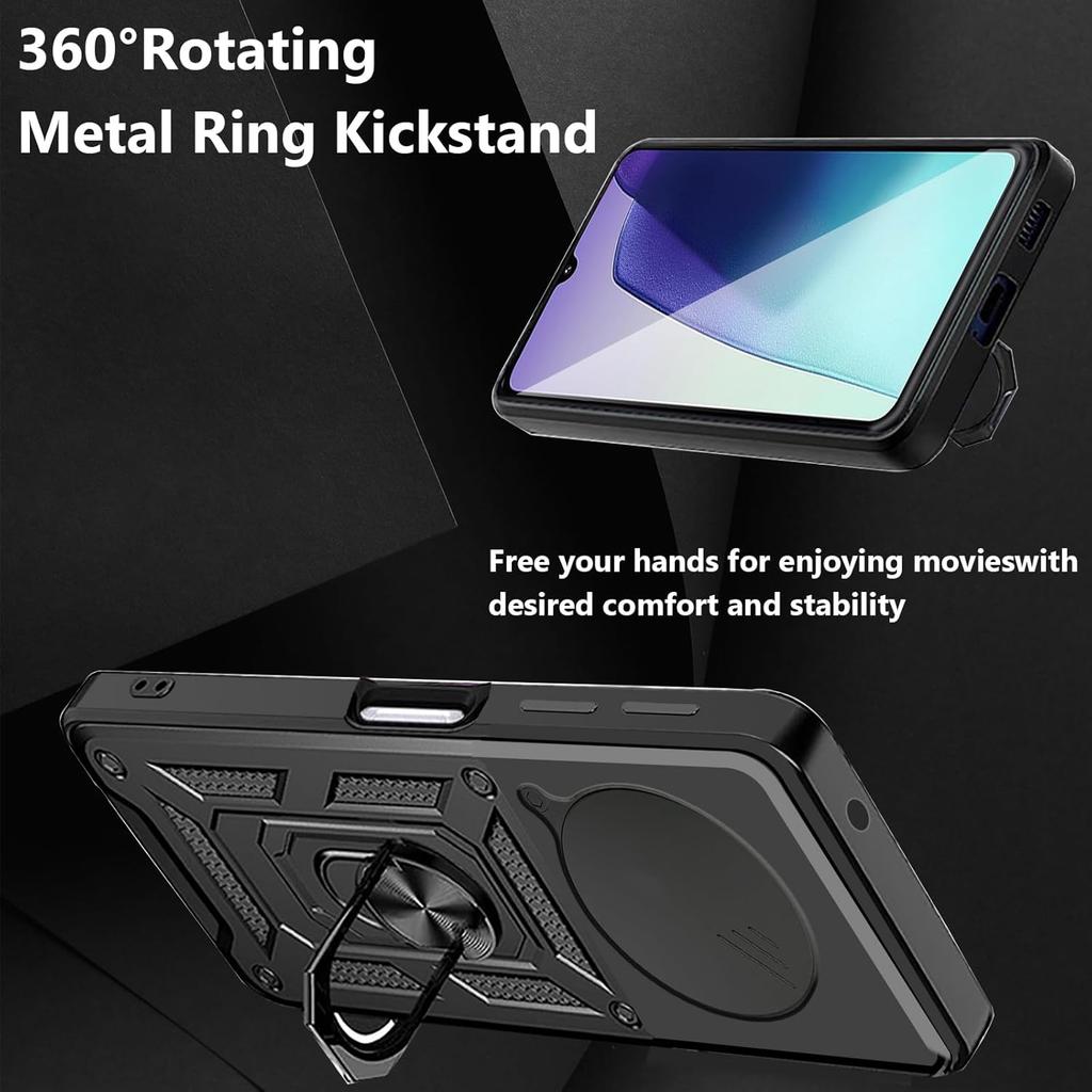 Чехол Armor для Xiaomi Redmi 14C 4G Poco C75, защитный чехол для объектива с кольцом, магнитный держатель, чехол Fundas