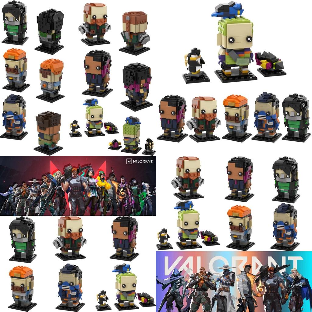 Gobricks Moc Valorant Контракт Голова Миниатюрная Фигурка Сборная Игрушка