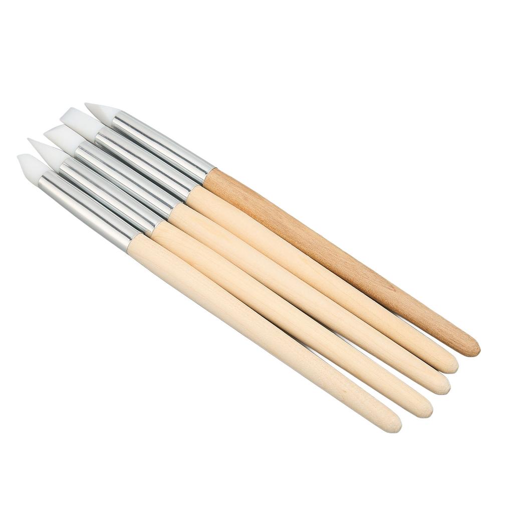 5pcs Watch Dial Cleaning Tool Multi Functional Silicone Scratch Brush Pen Set for Watch Repairers