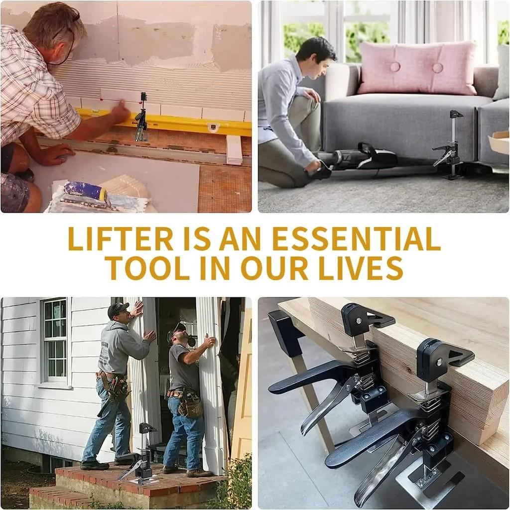 Hand Lifting Jack Tool 15.55 Inch Furniture Lifter Labor Saving Arm Household Cabinet Installation Tool Set