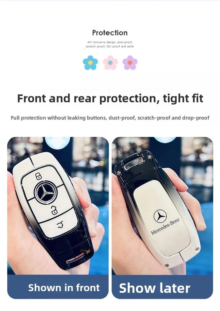 RPO5 Car Key Case Cover for Mercedes Benz 2022 C S Class W206 W223 S350 C260 C300 S400 S450 S500 Key Shell Protector