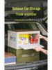 Folding Camping Storage Box with Wooden Lid - Outdoor Picnic & Car Trunk Organizer