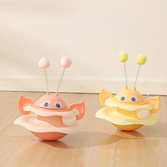 Yousheng Cat Toy Rotating Track Wheel Stimulates Hunting Instinct Cats Interactive Spinner Toy Exercise Mental Health Enhancer