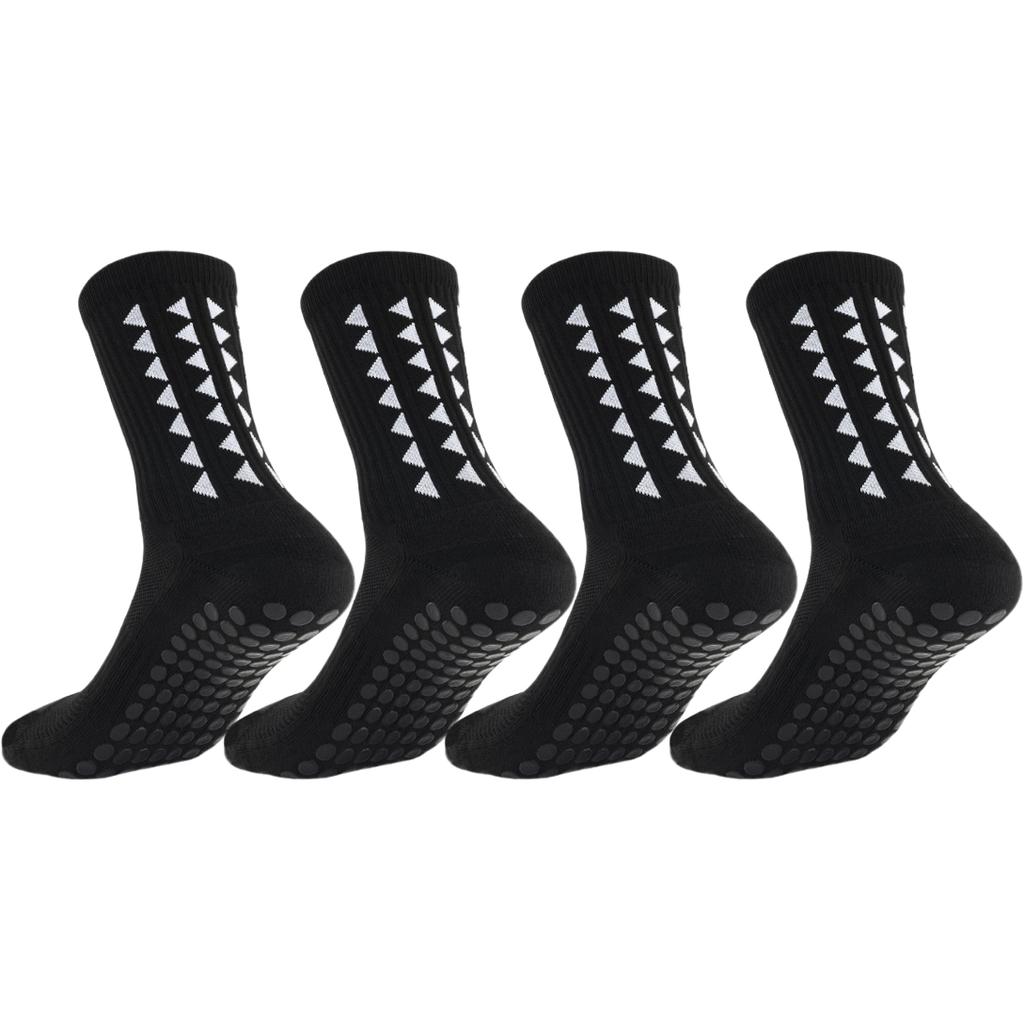 4 пары носков для мужчин и женщин с нескользящей подошвой для футбола, баскетбола, бейсбола, регби, американского футбола, велоспорта, пешего туризма, тенниса, скейтборда, спортивных упражнений