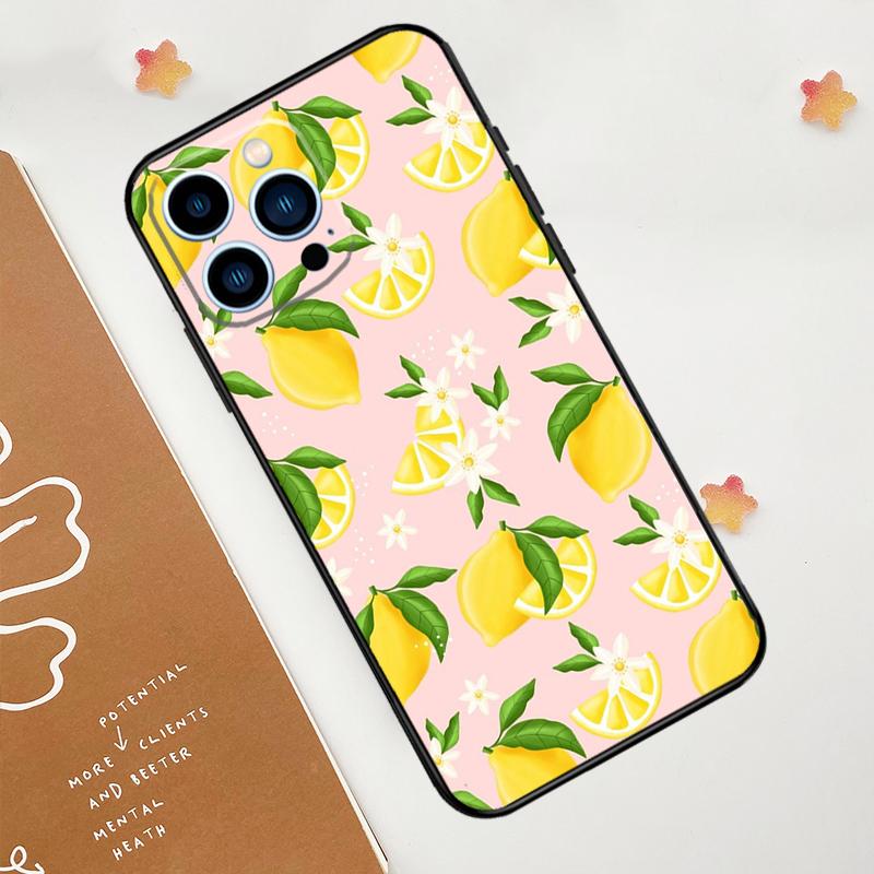 Чехол для телефона в виде лимона для iPhone 15 16 14 13 12 11 Pro Max Plus X XR XS 12 13 Mini Аксессуары для чехла