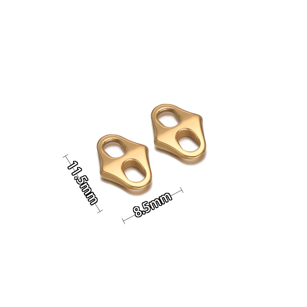 20pcs 304 Stainless Steel Oval Q Shaped Charms Connectors for DIY Jewelry Findings Necklace Pendant Earrings Making Accessories
