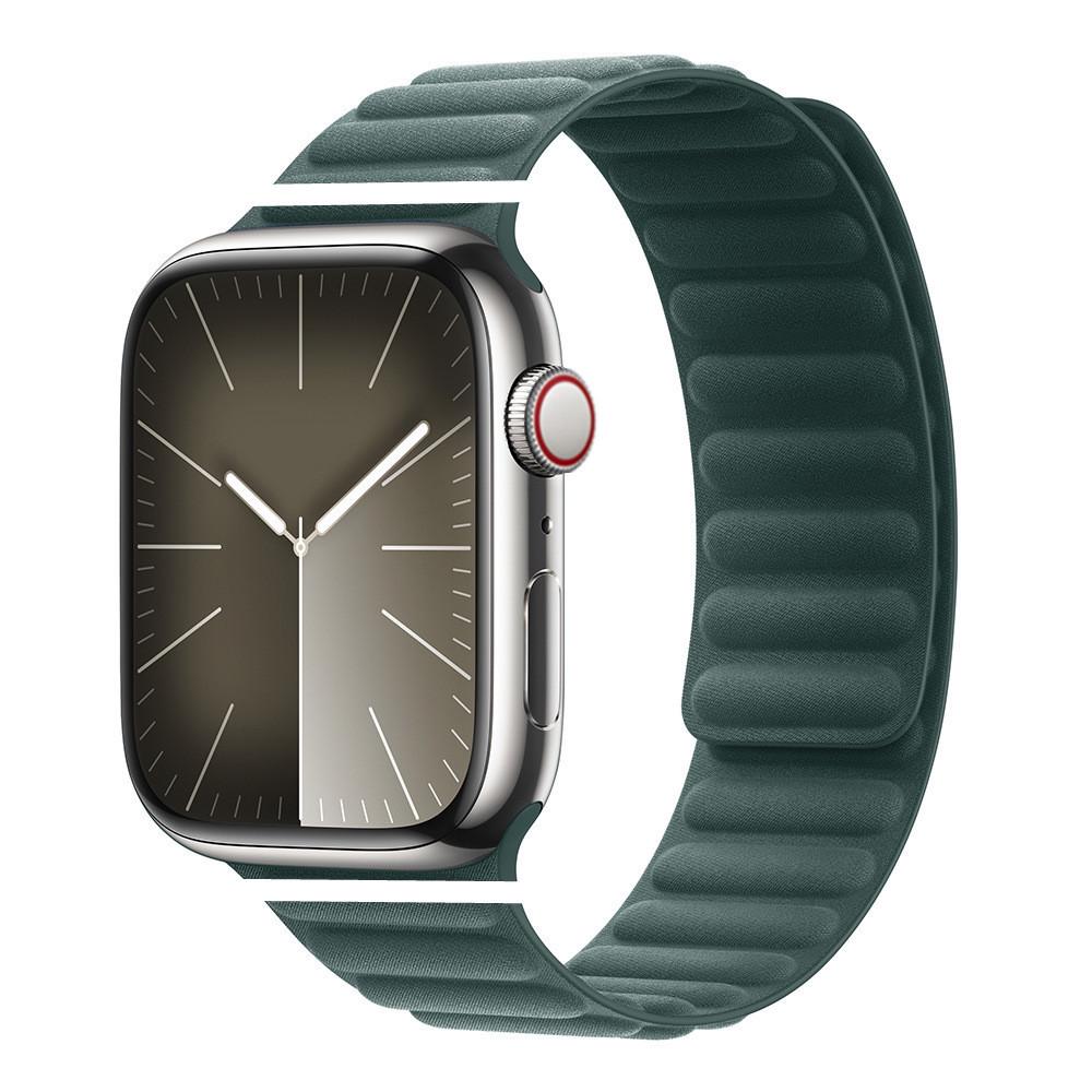 Apple Watch Fine Woven Twill Leather Magnetic Band for Series 5-9 & SE