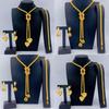 Dubai African European and American Trendy Chain Women Ins Cold Wind Retro Long Necklace Bracelet Earrings Jewelry