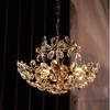 Light Luxury Dining Room Chandelier Lighting Crystal Retro Creative Personalized Petal Living Room Bedroom Light