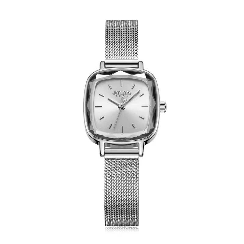 2026 New Model Julius Women's Watch, Trendy Square Watch for Women, Fashionable Student Mesh Strap Women's Watch 1148