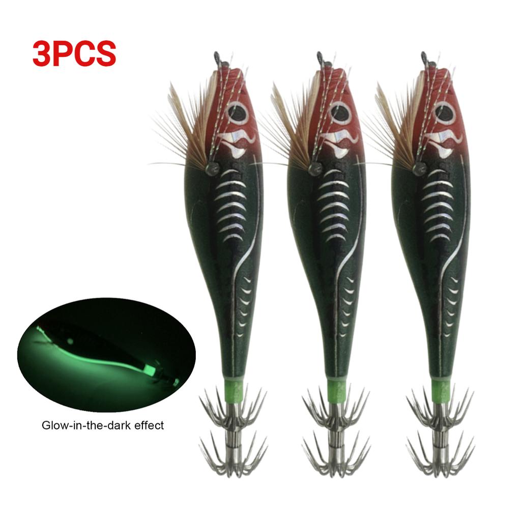 Светящаяся рыболовная приманка, светящаяся в темноте приманка для креветок, приманка для джиговой ловли, приманка для рыбалки в виде кальмара для осьминога, поддельные рыболовные снасти для каракатицы, жесткая наживка, морские приманки, снасти