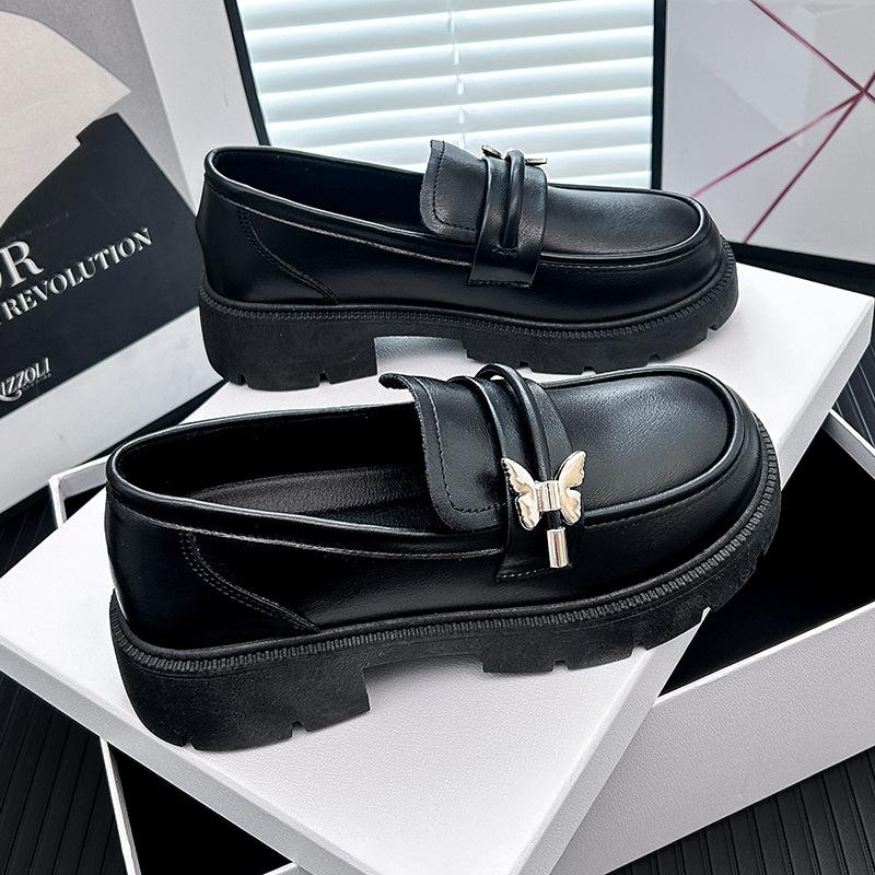 Женские повседневные пенни-лоферы на массивной платформе, легкие дышащие туфли на плоской подошве без шнуровки, прогулочная обувь на плоской подошве, деловая деловая обувь с выступами на подошве для женщин