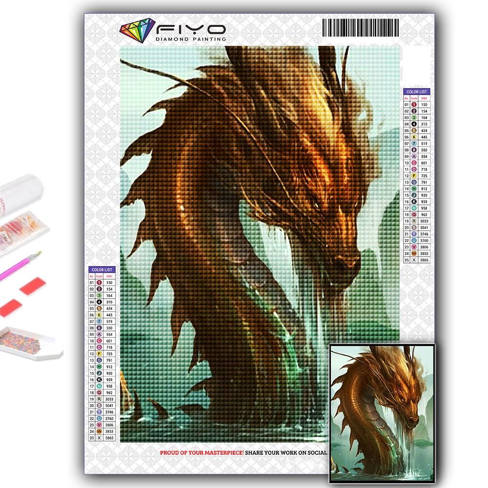 Алмазная вышивка Китайский дракон 5D DIY Алмазная картина Вышивка крестом Горный хрусталь