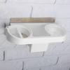 Hair Dryer Rack Comb Holder Bathroom Storage Organizer Self-adhesive Wall Mounted Stand for Shampoo