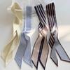 Women's Striped Silk Scarf: Versatile Spring/Summer Neck Accessory & Hair Tie