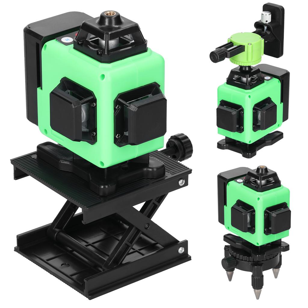 Многофункциональный 16-линейный лазерный уровень, 3 градуса, самовыравнивающаяся машина, перезаряжаемая литиевая батарея, нивелирующая машина