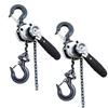 Best Answer VM Lever Hoist Chain Roller Chain Block Tightener Gatcha Pulley Hoist Fixed Tool Lightweight Compact 2 Units Silver 1.5m 0.25t