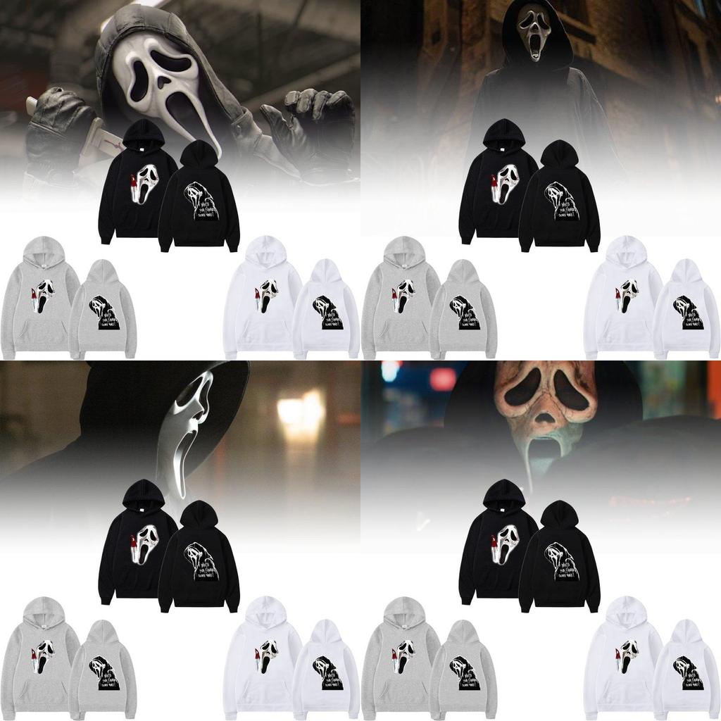 Худи с принтом Ghostface из фильма «Крик VI» для мужчин, стильная эстетичная толстовка для весны и осени