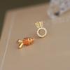 Asymmetric Hollow Radish Rabbit Earrings for Women Fresh Cute Simple Sweet Earrings