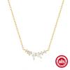 Fashion High Sense S925 Sterling Silver Geometric Water Drop Diamond Set Women Stacked Necklace Collarbone Chain