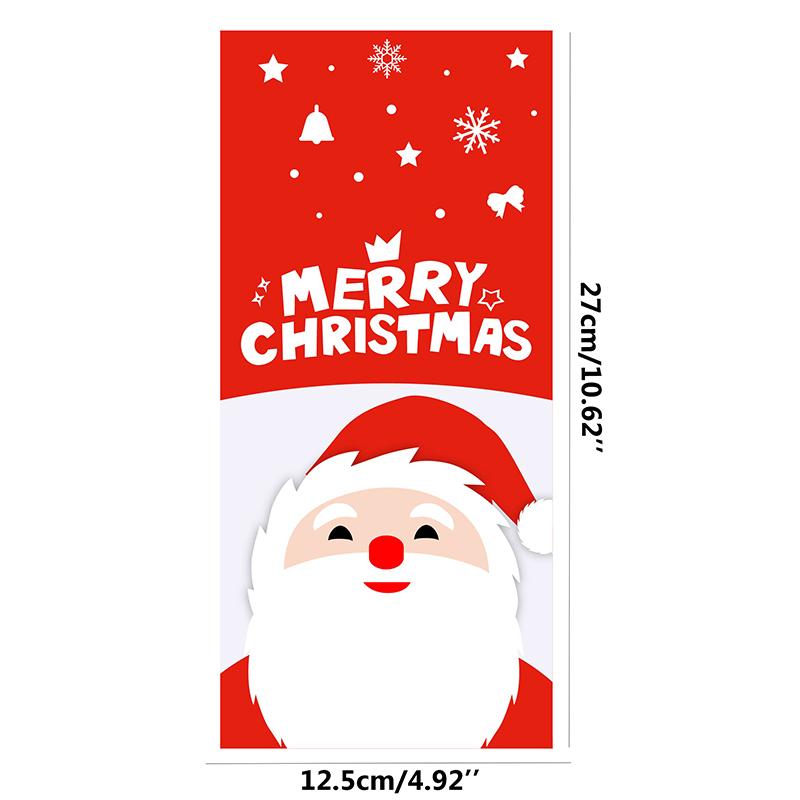 Веселый рождественский набор Санта-Клауса Подарочный мешок для печенья Рождественская домашняя вечеринка Форма для печенья Рождество Новый год DIY Украшения Наклейки