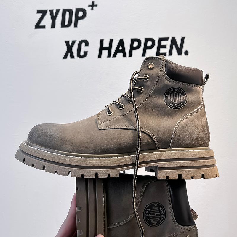 Rhubarb boots men's 2024 new Martin British style high-top kick not rotten tooling breathable spring and autumn men's shoes 2345-X